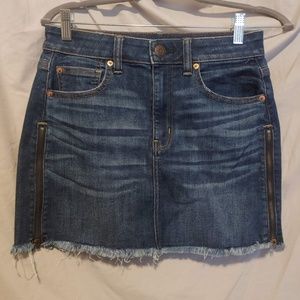 Jean Skirt with Side Zippers